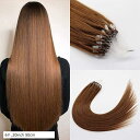人毛 ring loop hair チップエクステ レミーエクステ カラー ウィッグ エクステンション 50本 20inch 50cm(6#, 20inch 5...