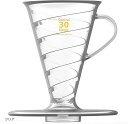 シングル コーヒードリッパー 透過ドリッパー Tarachine たらちね 1杯用 計量スプーン 紙フィルター付(クリア)