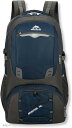 リュック 大容量 登山 70L - 80L ウエストベルト キャンプ バックパック ハイキング 防災 撥水 フィット感 通気性 多機能(ネイビー, M)(4)