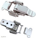 パッチン錠 トグルラッチ ボックスラッチ トランク フック キャッチ ステンレス リア ゲート 留め具 ボート DIY 2個セット(Silver, Lサイズ)
