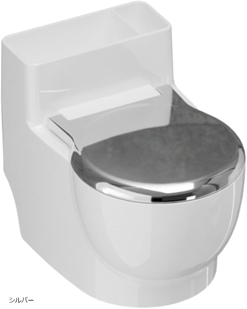 灰皿 卓上 トイレ型 ユニーク デザイン 蓋付き ステンレス製 煙が漏れにくい おもしろ 雑貨 イン ...