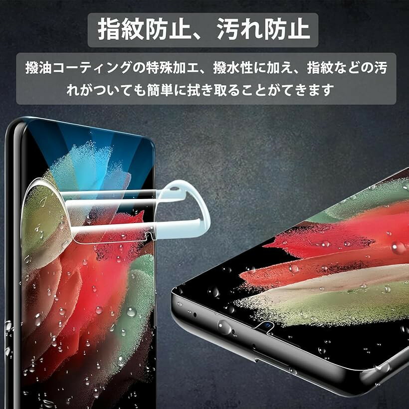 1枚 アンチグレア＆指紋認証対応Galaxy Note20 ultra フィルム ギャラクシー 保護フィルム TPU素材 3D設計 サラサラ タッチ感 反射防止 浮き防止 気泡レス 滑り心地 キズ修復 指紋防止 全面保護 (COL-391)