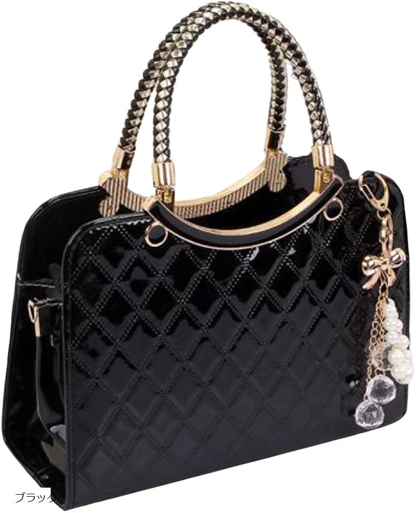 2way パーティーバッグ ハンドバッグ ショルダーバッグ レディース ブラック (ブラック)