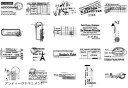 おしゃれで可愛い レトロ フレークシール 40枚セット 英字デザイン 手帳用 コラージュ素材(アンティークドキュメント)