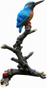 とり 庭 オブジェ 鳥 置物 翡翠 庭に置く動物の置物 ガーデニング リアル ガーデン(カワセミ, 高さ:16.5cm/幅:13cm/奥行:5cm)