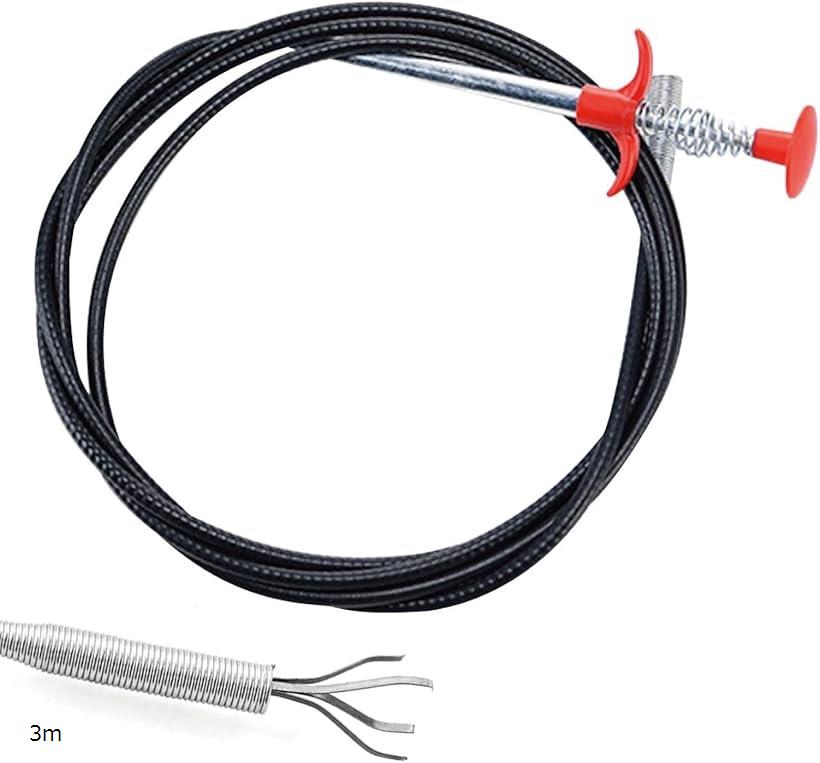 morytrade パイプクリーナー ワイヤー式 つまり解消 器具 排水溝 掃除 ごみはさみ ロング 3m (3m)