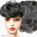 部分ウィッグ かつら ヘアピース ポイントウィッグ 白髪 グレイヘアー 女性 レディース 人工毛 ショート 前髪 カール ウェーブ 前髪ウィッグ O型つむじ ト...