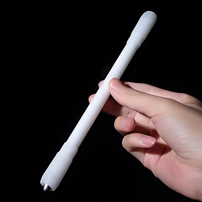23.5cm・重量系アラウンダー特化ペン回し専用ペン A325｜滑り止め加工で遠心力トリックも安定｜26g重め設計｜初心者～上級者対応(ホワイト)
