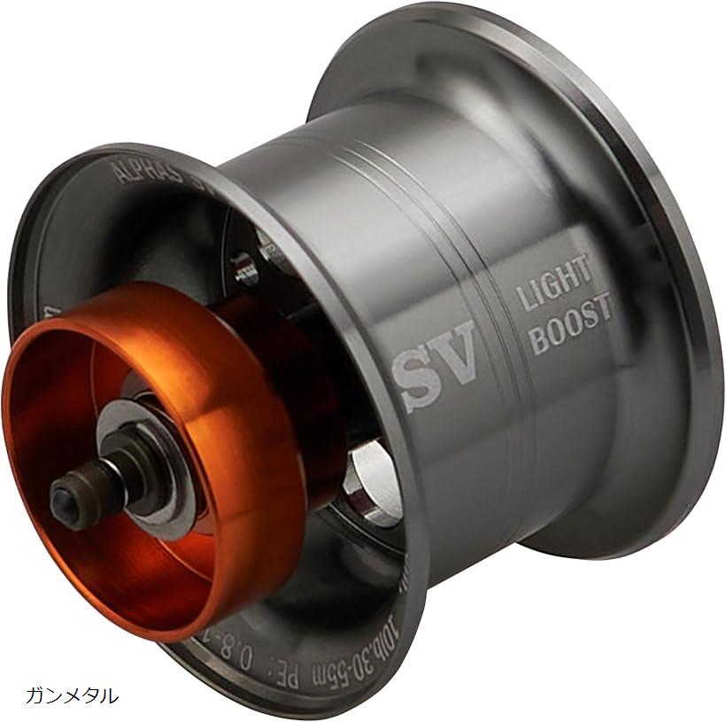 リール スプール アルファス 専用 2段階可動 32mm 浅溝 800S ダイワ DAIWA 21 22 ALPHAS SV TW ベイトリール 替えスプール ガンメタル 1093 (ガンメタル, 浅溝 800S)