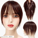 部分ウィッグ かつら 女性 レディース 人毛100% セミロング 医療用 つむじ 頭頂部 必需品5点セット カツラ うぃっぐ 艶髪ミディアム 20cm(ダークブ...