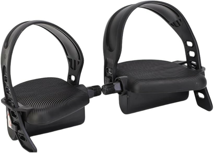 Other - 自転車 ペダル 汎用 軽量 交換用パーツ フィットネスバイク トレーニング対応 (ブラック, 9/16（ネジ径　約14.3mm）)