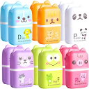 ローラー消しゴム 動物 6種類 12個セット かわいい 文房具