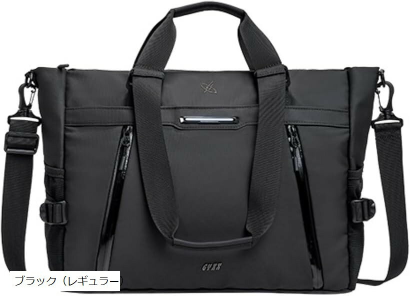 GYXX ポセイドン edge トートバッグ メンズ ショルダーバッグ ハンドバッグ ブリーフケース ダブルユース (ブラック（レギュラー）)