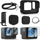 GoPro HERO12 Black/11 Black/10 Black/9 対応 保護フィルム/ケース セット