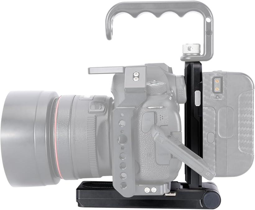 互換品 折りたたみ式カメラ V-ロック バッテリー Lブラケットマウント アルカスイス ベースプレートと マンフロットタイププレートが付属 DSLR カメラ切り替え三脚マウント用-598
