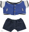 【楽天ランキング1位入賞】ぬい服 ぬいぐるみ服 スタジャン ズボン 人形(ブルー, 20cm)