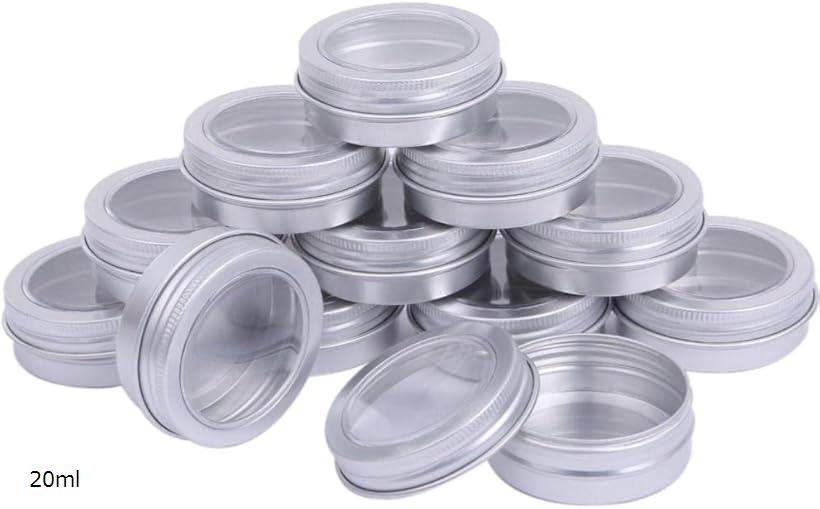 アルミ缶 クリームケース 化粧品 小分け シルバー 12個セット 20ml (20ml)