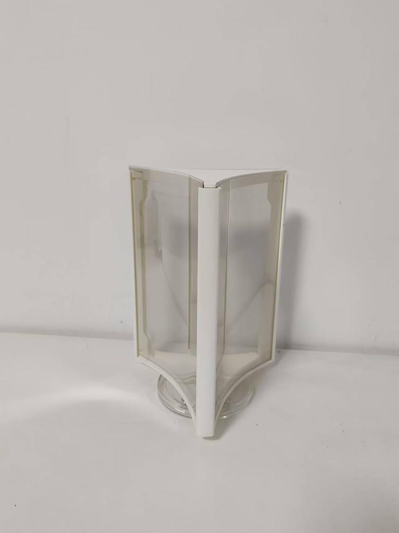 フライヤーディスプレイスタンド 3面回転ディスプレイスタンド A5 アクリルサインホルダー メニュースタンド、テーブルカードホルダー、フォトフレーム、広告フレーム用 白 (ホワイト)