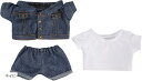【楽天ランキング1位入賞】ぬい服 ぬいぐるみ 20cm デニムジャケット ズボン Tシャツ 人形(ネイビー, 20cm)