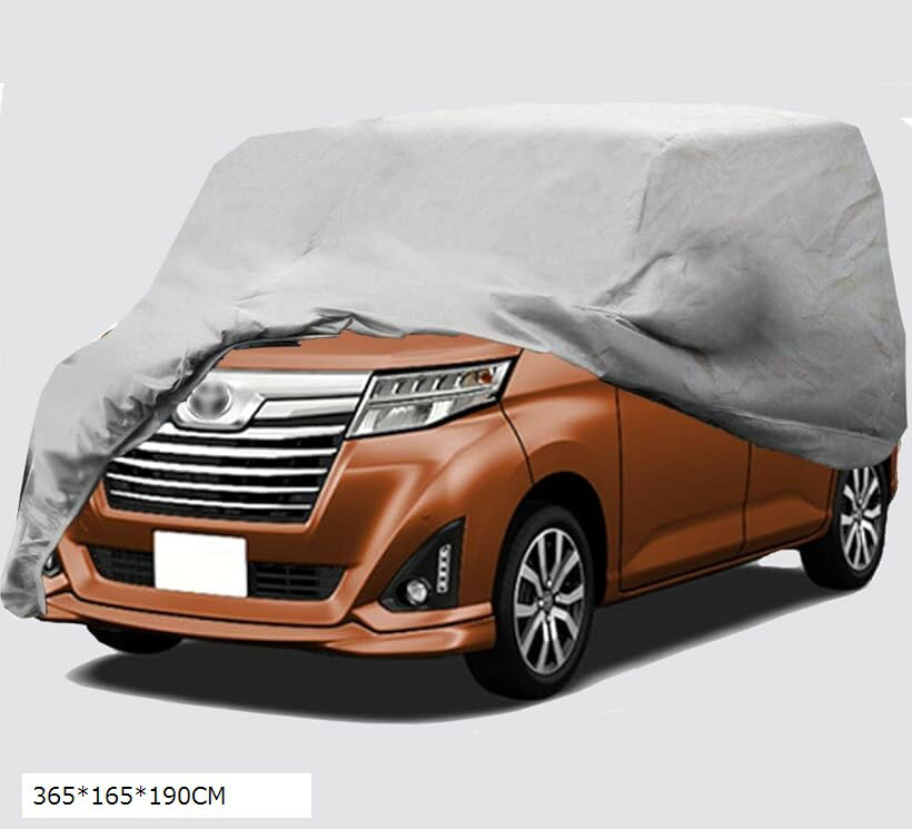 ボディーカバー SUV 4層構造 裏起毛タイプ 自動車カバー 車体カバー 365x165x190cm (シルバー, 365x165x190CM)