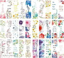 しおり ブックマーク 栞 30枚 予備のしおり付き(ラブリーフラワー)