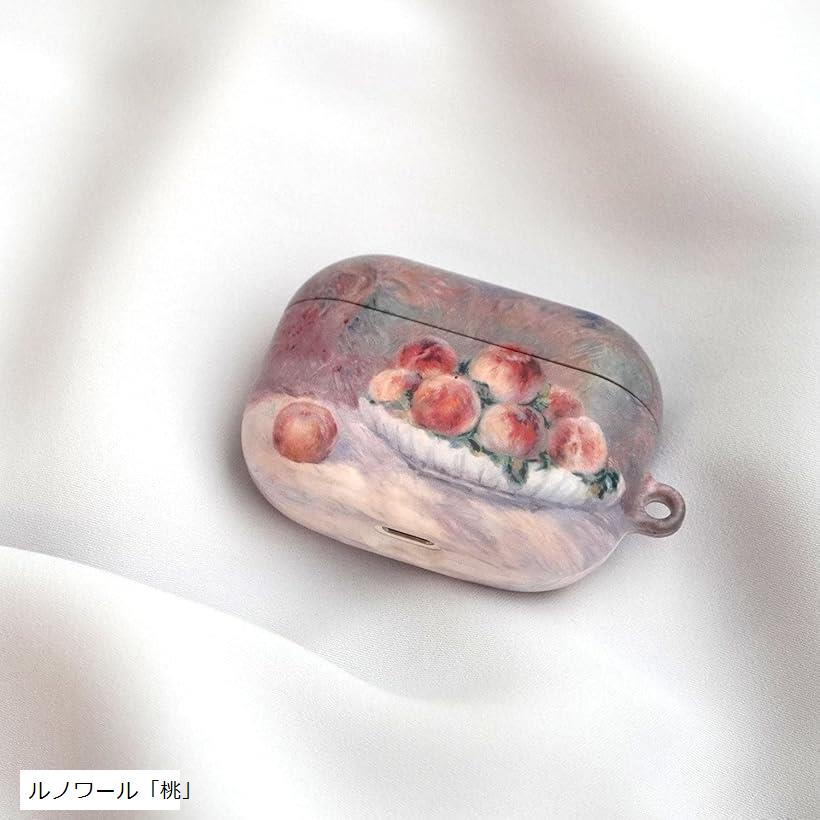 【楽天ランキング1位入賞】AirPods Proケース ルノワール桃メゾンドミューズ / Pro2 第2世代 絵画 アート ワイヤレス充電対応 エアーポッズ プロ カラビナ付き 美術館(ルノワール「桃」)