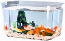 【楽天ランキング1位入賞】金魚鉢 水槽 メダカ水槽 飼育 アクアリウム 容器 ボウル プラスチック 透明(透明, 小:28x18.5x11cm)