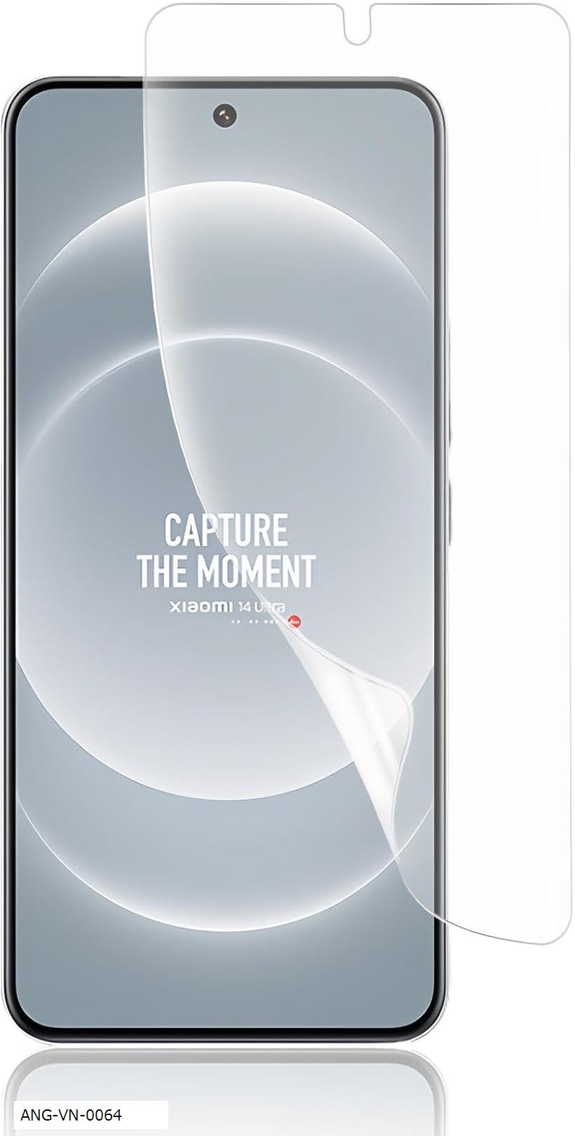 1枚 アンチグレア＆指紋認証対応For XiaoMi 14 ultra フィルム シャオミ 5G 保護フィルム TPU素材 3D設計 サラサラ タッチ感 反射防止 浮き防止 気泡レス 滑り心地 キズ修復 指紋防止 (VN-AVE-0117)