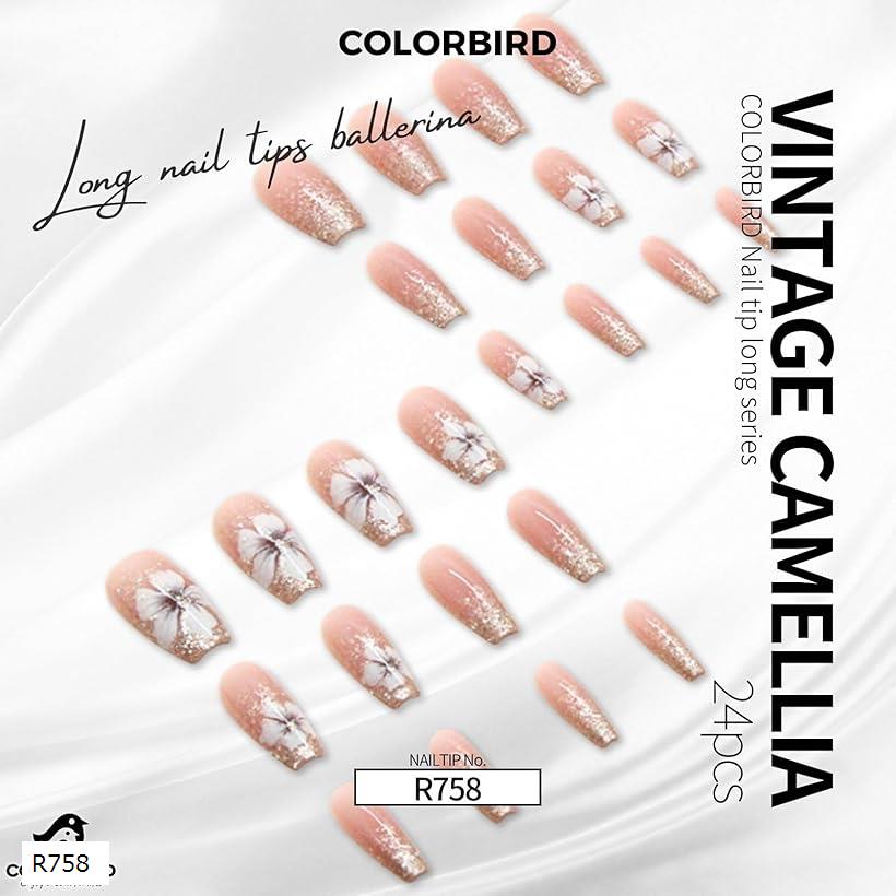 ネイルチップ ロング 24枚 付け爪 可愛い(ピンク, ロング)