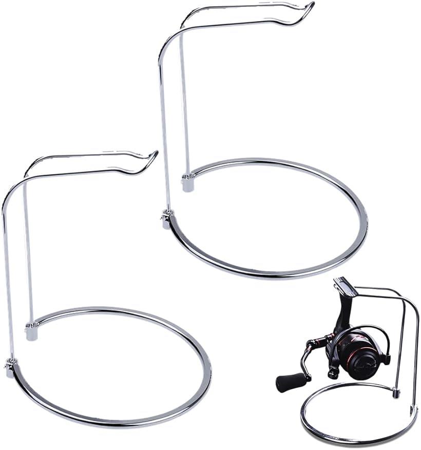 リールスタンド スピニングリール ディスプレイスタンド 保管 収納 2個 セット (シルバー)