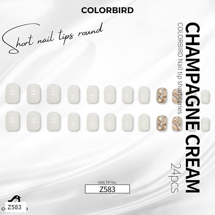 ネイルチップ ショート 24枚 付け爪 短め 可愛い スクエアオフ Z583 (白, ショート)