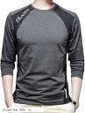 メンズ 長袖 Tシャツ スポーツシャツ アンダーシャツ 吸汗速乾 抗菌 UVカットパーカー スウェットシャツ トレーニングウェア ロングスリーブ(01.Dark...