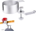ドリンクホルダー デスク イヤホンスタンド付き カップホルダー テーブル 360度回転(シルバー)(2)