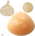 人工乳房 三角型 シリコンパッド 保護カバー ブラパット 3点セット フック付き 乳がんパッド バスト補正(ベージュ, 500g)