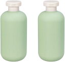シャンプーボトル 旅行用 トラベルボトル 携帯用 ソープ 詰め替えボトル 大容量 300ml 2本セット(グリーン, 14.1x6.5cm)
