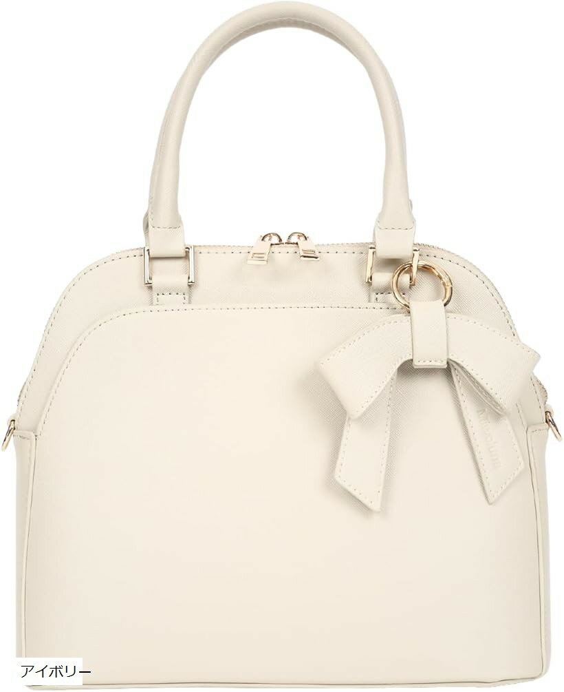 ハンドバッグ レディース ショルダーバッグ 2way オケージョンバッグ セレモニーバッグ ブガッティバッグ 斜めがけ (アイボリー)