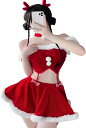 サンタ コスプレ セクシー レディース 仮装 衣装 6点 セット クリスマス トナカイ(レッド, Free Size)
