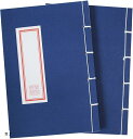 和綴じノート-A5-縦書き文房具-ノート 自由帳-日記帳-俳句ノート オフホワイト-120ページ 2冊セット(青2)