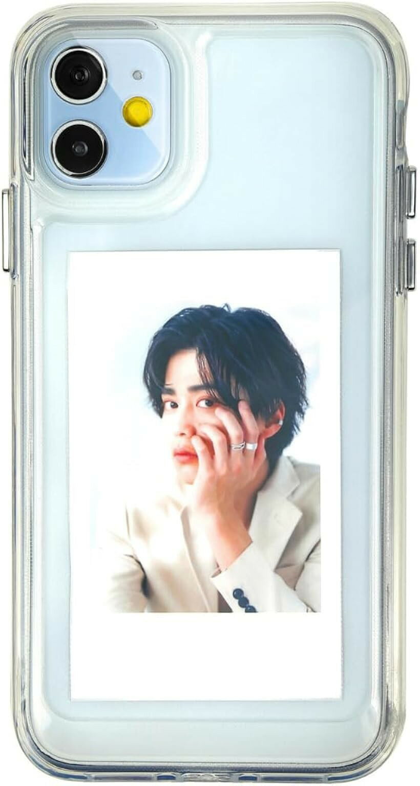オーロラシート付き スマホケース iPhone の透明感》 可愛い 韓国 シンプル クリアケース CC-200 iPhone12 (クリア, iPhone12)
