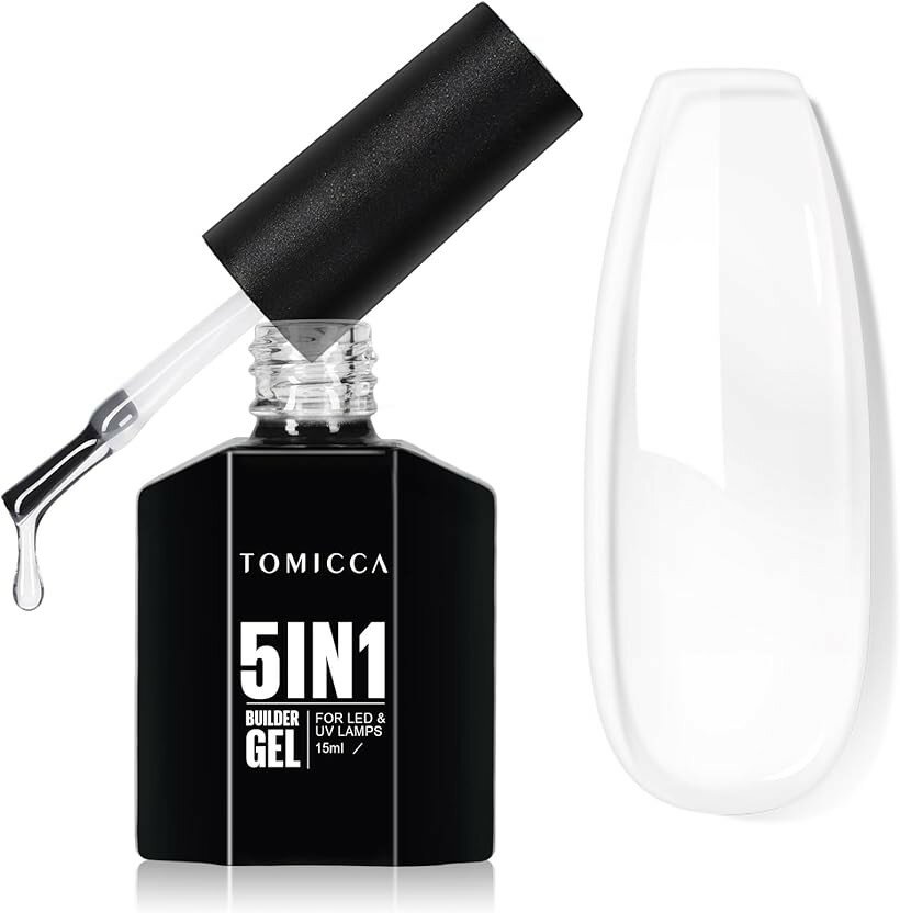 ビルダージェル 5 in 1クリアジェル 15ml 長さだし ジェルネイル UV/LED対応 初心者用 透明色 (透明)