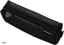 ペンケース 筆箱 シースルー 文房具 鉛筆 ファスナー ペンホルダー シンプル コンパクト(Black)