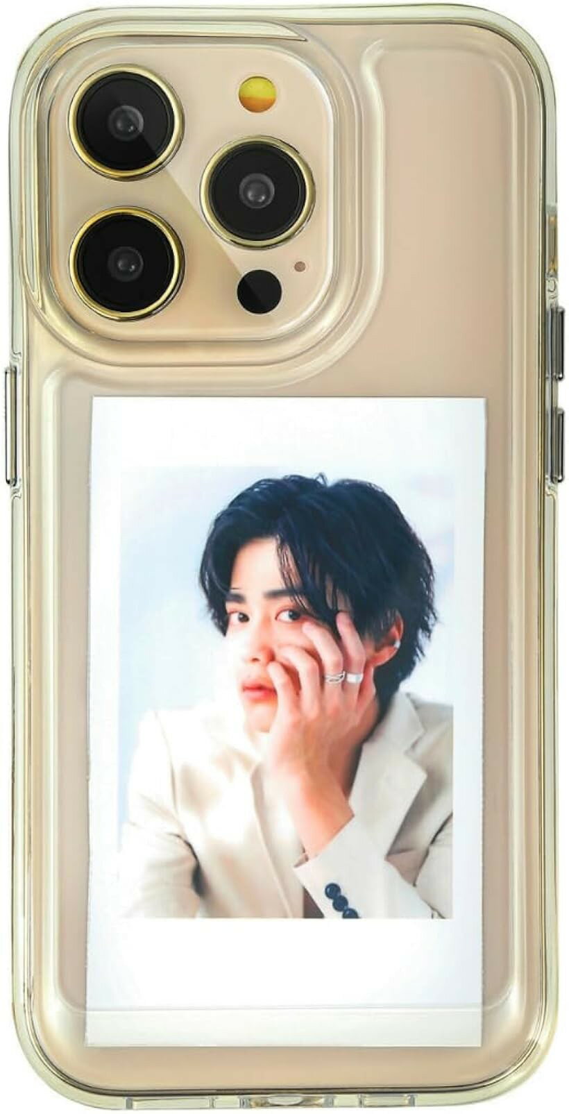 オーロラシート付き スマホケース iPhone の透明感》 可愛い 韓国 シンプル クリアケース CC-200 iPhone12pro (クリア, iPhone12pro)