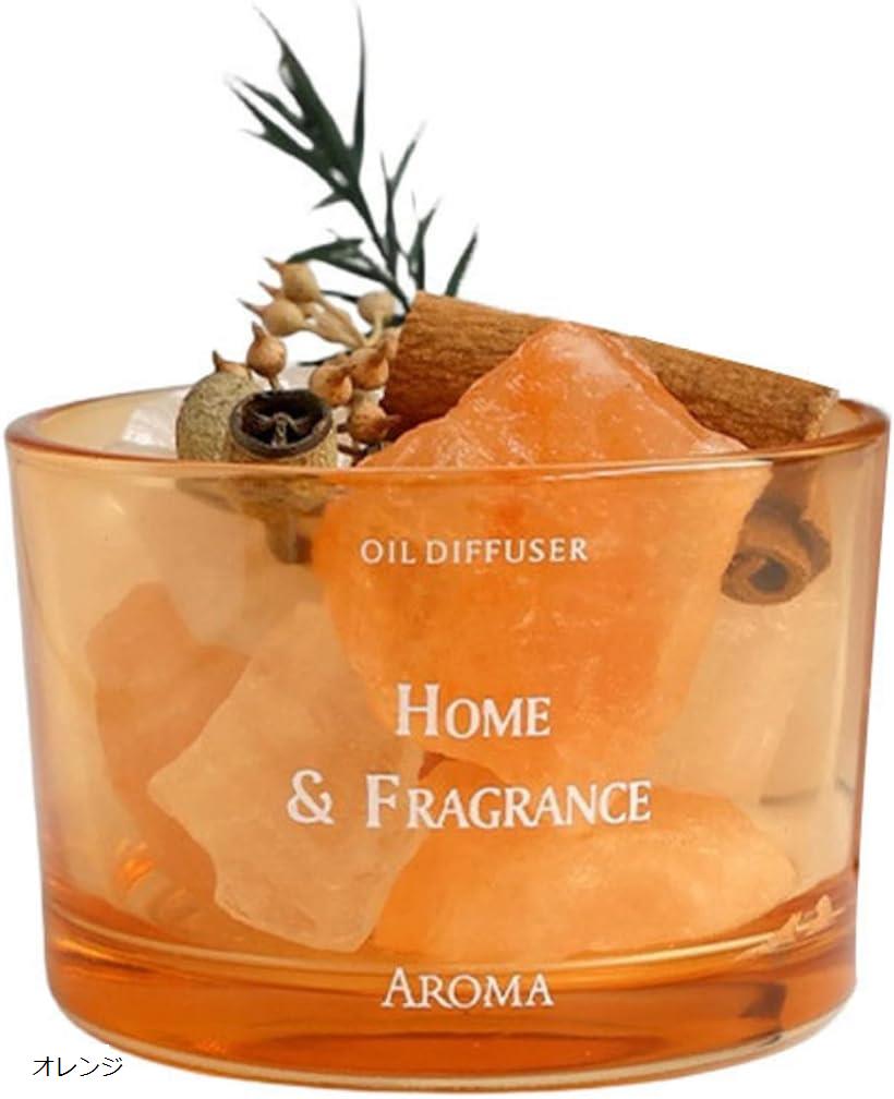 アロマストーン ストーンディフューザー アロマディフューザー 天然石 クリスタル 水晶 オイルストーン プレゼント 贈り物(オレンジ)