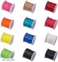 PandaHall Elite ワックスコード 1mm 蝋引き紐 ロウ引き糸 12巻き 約10m/色(12色 1mm 120m, 約1mm厚、約10m/ロール、...