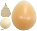 人工乳房 水滴型 シリコンパッド 保護カバー ブラパット 3点セット フック付き 乳がんパッド バスト補正(ベージュ, 100g)(4)