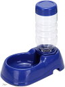 ペット用給水器 ペットボウル 留守番 外出 猫 犬 水やり 水飲み 容器(クリア(ブルー))
