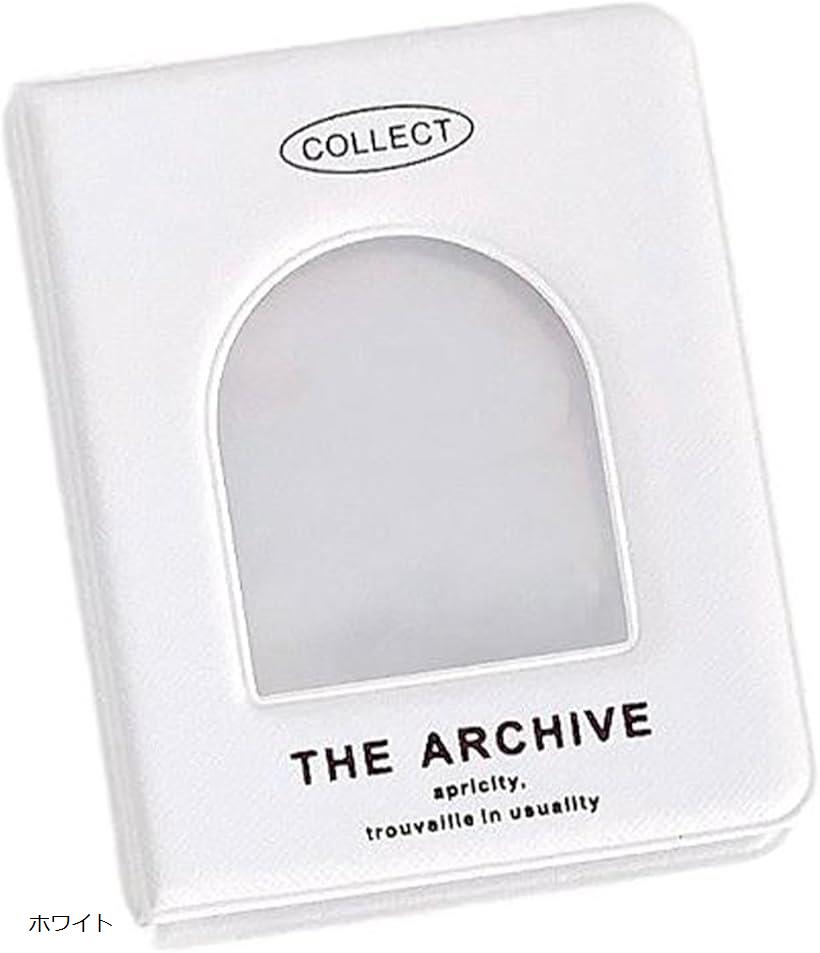 推し コレクトブック トレカ チェキ コレクション ファイル アイドル 写真 フォト 両面 収納 ケース 韓国 推し活 かわいい クリア 10.9x8.7cm ホワイト (ホワイト)