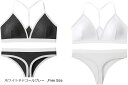 スポーツブラ 上下 セット セクシー Tバック フリーサイズ 2枚 下着 ノンワイヤー F(ホワイトチャコールグレー, Free Size)(4)