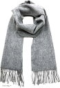 ウール100% 温かいベーシックなマフラー 165cmx31cm(ライトグレー, Free Size)