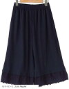 スリーピングシープ かわいい 裾レース ペチコート 大きいサイズ ペチパンツ インナー コットン100% 4.ひざ丈 3L-6L(B.ネイビー1, 4.ひざ丈(...